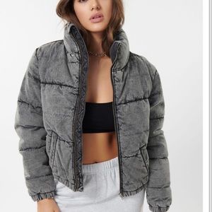 denim puffer jacket